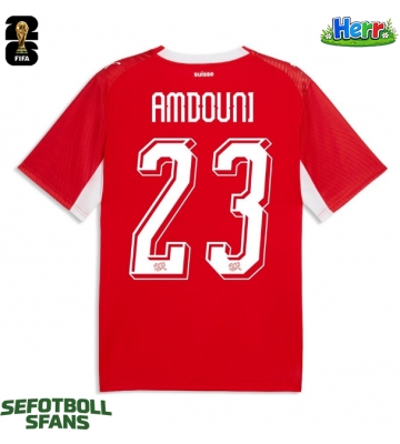 Schweiz Zeki Amdouni #23 Hemmatröja VM 2026 Kortärmad
